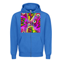 True Royal halloween thunders seamless pattern Zipper Hoodie - BundleAndBundleShop