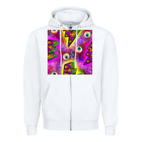 White halloween thunders seamless pattern Zipper Hoodie - BundleAndBundleShop