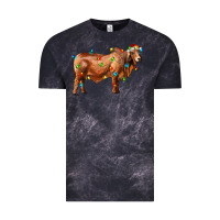 Cloud Black brahman bull with christmas lights Vintage Tee - RanaPortraitStore