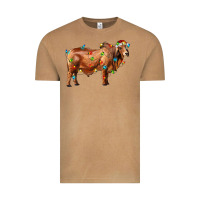 Vintage Camel brahman bull with christmas lights Vintage Tee - RanaPortraitStore