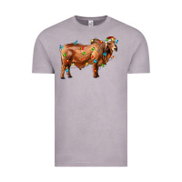 Vintage Zinc brahman bull with christmas lights Vintage Tee - RanaPortraitStore