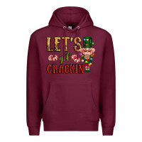 Burgundy Let's get crackin Christmas Premium Hoodie - NancyCooperArtShop