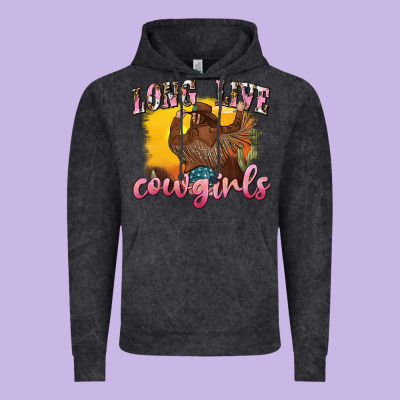 Western Long Live Cowgirls Vintage Hoodie Designed By Texasbilliewilder