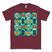 Burgundy native american aztec seamless pattern 3 Classic Tee - BundleAndBundleShop