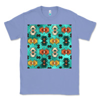 Colony Blue native american aztec seamless pattern 3 Classic Tee - BundleAndBundleShop