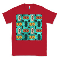 Red native american aztec seamless pattern 3 Classic Tee - BundleAndBundleShop