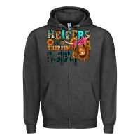 Charcoal Heather heifers be trippin ok maybe i pushed her long hair Zipper Hoodie - Jasminsmagicworld