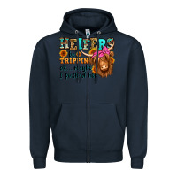 Navy heifers be trippin ok maybe i pushed her long hair Zipper Hoodie - Jasminsmagicworld