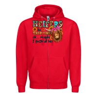 Red heifers be trippin ok maybe i pushed her long hair Zipper Hoodie - Jasminsmagicworld