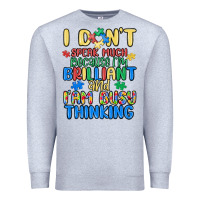 Heather Grey dont speak much because im brilliant Premium Sweatshirt - MaliasSmallBusiness