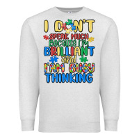 Oatmeal Heather dont speak much because im brilliant Premium Sweatshirt - MaliasSmallBusiness