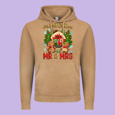 Vintage Hoodie our first christmas as mr and mrs