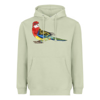 Matcha Rosella Bird Heavyweight Hoodie - LillyAllenDesigns