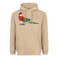 Mushroom Rosella Bird Heavyweight Hoodie - LillyAllenDesigns