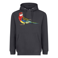 Smoke Rosella Bird Heavyweight Hoodie - LillyAllenDesigns