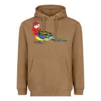 Toasted Coconut Rosella Bird Heavyweight Hoodie - LillyAllenDesigns