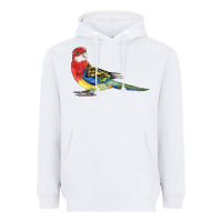 White Rosella Bird Heavyweight Hoodie - LillyAllenDesigns