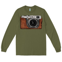 Army Green vintage camera Long Sleeve Tee - FaDigitalArtStudio
