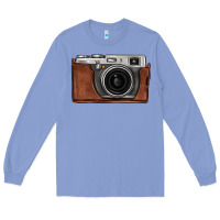 Colony Blue vintage camera Long Sleeve Tee - FaDigitalArtStudio