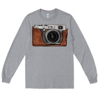 Heather Grey vintage camera Long Sleeve Tee - FaDigitalArtStudio