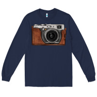 Navy vintage camera Long Sleeve Tee - FaDigitalArtStudio