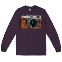 Plum vintage camera Long Sleeve Tee - FaDigitalArtStudio