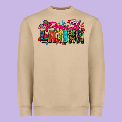 Proud Latina Heavyweight Sweatshirt Designed By Zillion Design Studio