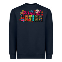 Navy proud latina Heavyweight Sweatshirt - Zillion Design Studio