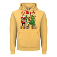 Vintage Mustard north pole reindeer farm Vintage Hoodie - Zillion Design Studio