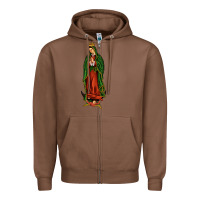 Chestnut our lady of guadalupe Zipper Hoodie - JahusDesignShop