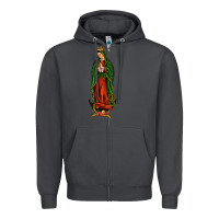 Smoke our lady of guadalupe Zipper Hoodie - JahusDesignShop
