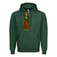Sports Green our lady of guadalupe Zipper Hoodie - JahusDesignShop