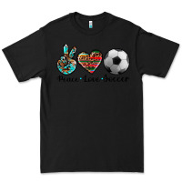 Black peace love soccer Premium Tee - Artiststas