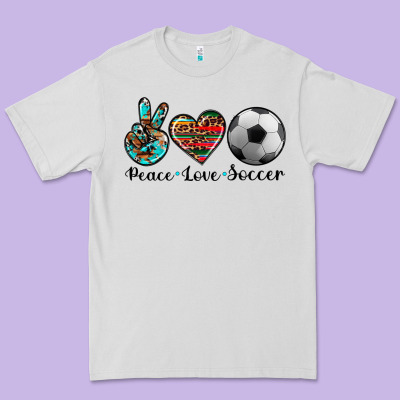 Peace Love Soccer Premium Tee Designed By Artiststas