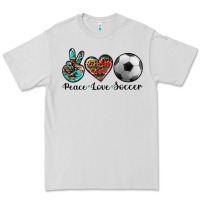 Dove Grey peace love soccer Premium Tee - Artiststas