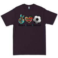 Plum peace love soccer Premium Tee - Artiststas