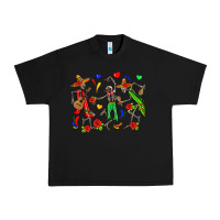 Black mexican skeletons Urban Heavy Tee - Zillion Design Studio