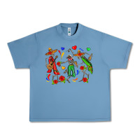 Pebble Blue mexican skeletons Urban Heavy Tee - Zillion Design Studio