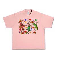 Salmon mexican skeletons Urban Heavy Tee - Zillion Design Studio