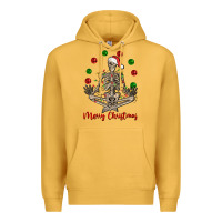 Mustard Merry Christmas skeleton Premium Hoodie - NancyCooperArtShop