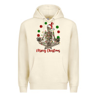 Sandshell Merry Christmas skeleton Premium Hoodie - NancyCooperArtShop