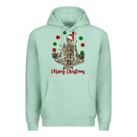 Seafoam Merry Christmas skeleton Premium Hoodie - NancyCooperArtShop