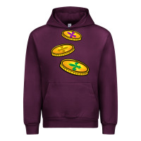 Mauve Wine louisiana coins Urban Hoodie - BarkalooDesign