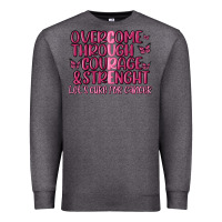 Charcoal Heather overcome through courage strength  malia Premium Sweatshirt - MaliasSmallBusiness