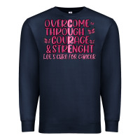 Navy overcome through courage strength  malia Premium Sweatshirt - MaliasSmallBusiness
