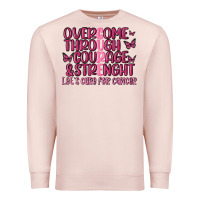 Pale Pink overcome through courage strength  malia Premium Sweatshirt - MaliasSmallBusiness