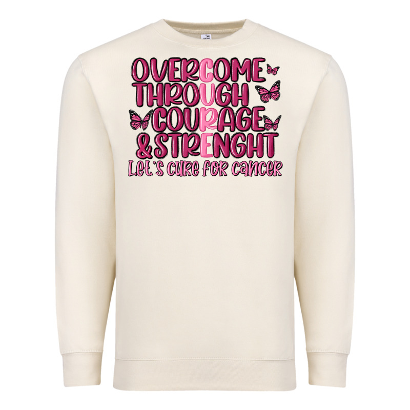 Overcome Through Courage Strength  Malia Premium Sweatshirt by MaliasSmallBusiness | Teevron