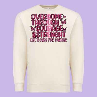 Overcome Through Courage Strength  Malia Premium Sweatshirt Designed By Maliassmallbusiness