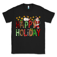 Black happy holiday christmas Classic Tee - FaDigitalArtStudio