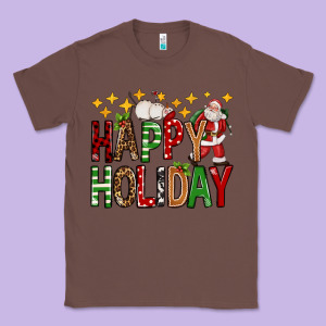 Happy Holiday Christmas Classic Tee Designed By Fadigitalartstudio